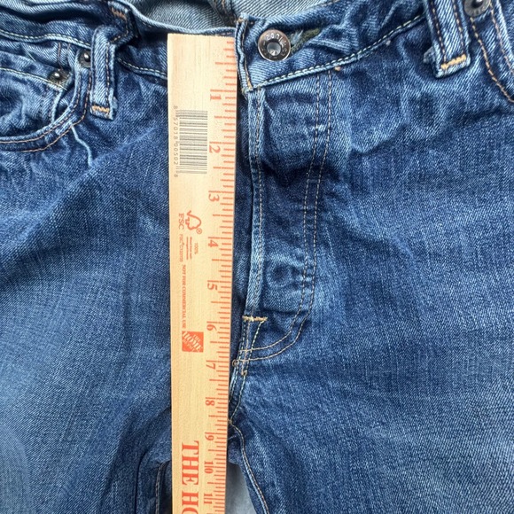 Abercrombie & Fitch Baxter Low Rise Slim Boot Jeans Mens 34x32 Blue Button Fly - Picture 12 of 16